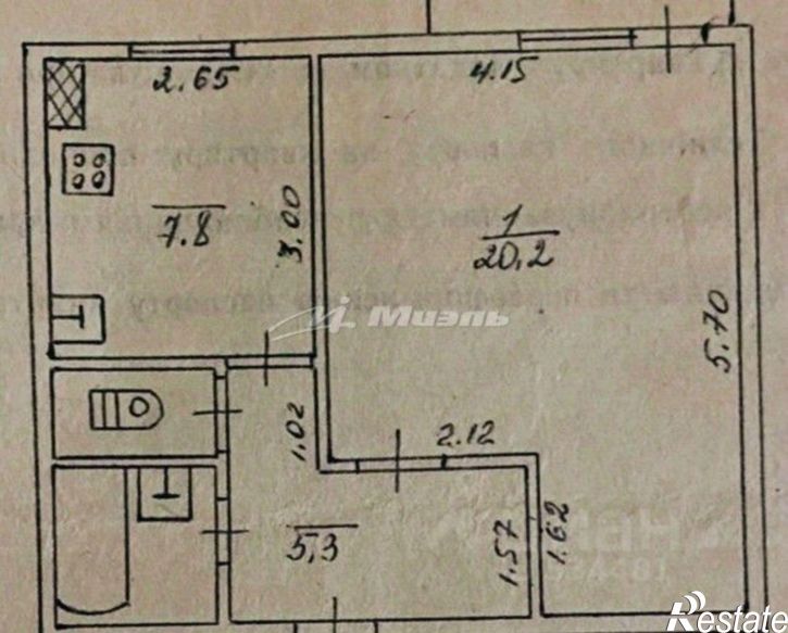 1-комн квартира ул Грэсовская, 2,  д. 2