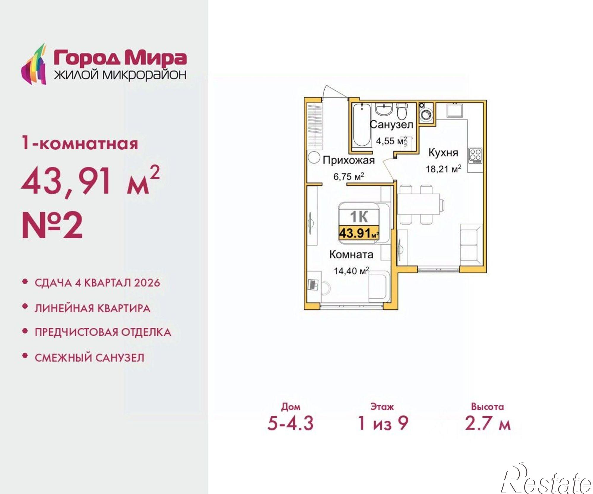 Купить квартиру за 7 255 000 рублей на ул Козлова, 121