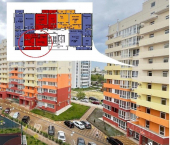 1-комн, 35кв м, этаж 6/10 пр-кт Александра Суворова, 3