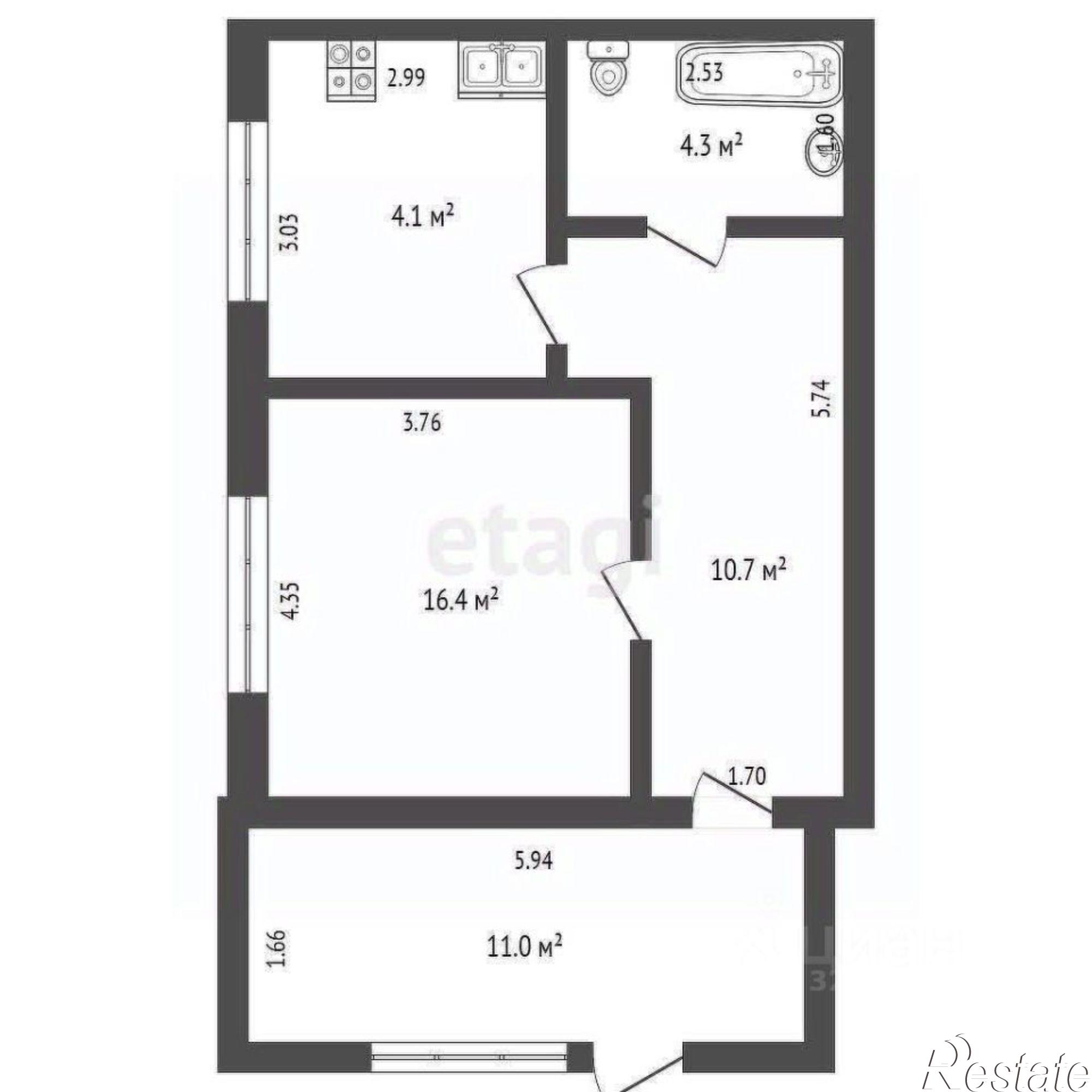 Купить квартиру за 7 500 000 рублей на ул Киевская, 120Б 2