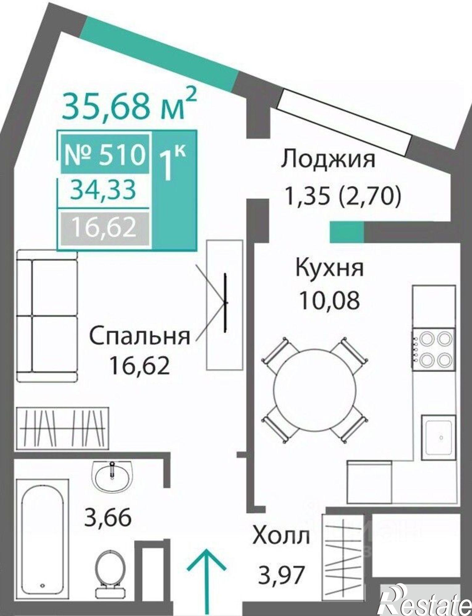Купить квартиру за 6 320 210 рублей на улица Святителя Гурия