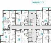 1-комн, 41 кв м, этаж 8/16 проспект Александра Суворова, 1