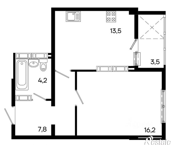 1-комн квартира в новом доме улица Трубаченко, 21,  д. 21