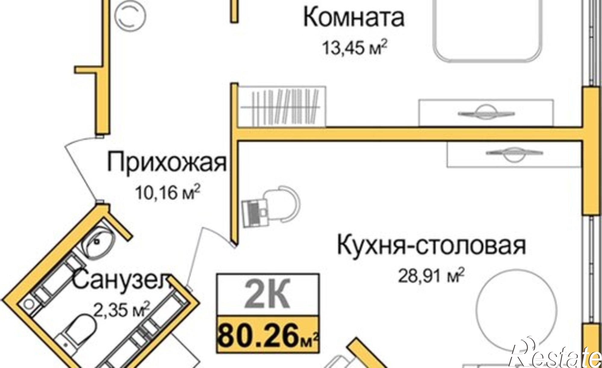 Купить квартиру за 12 115 000 рублей на ул Батурина, 107а