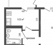 1-комн, 36кв м, этаж 5/5 ул Аэрофлотская, 5а