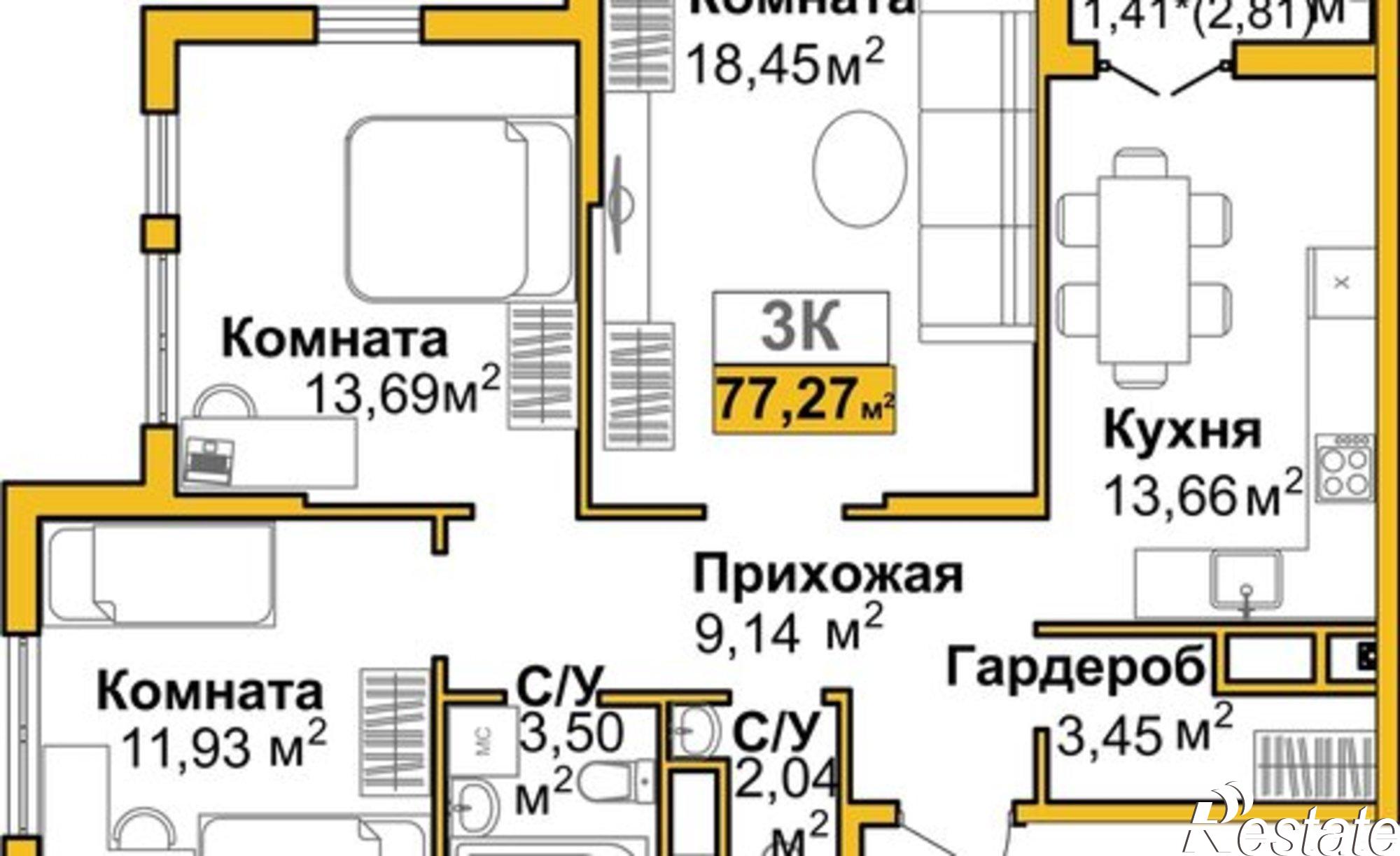 Купить квартиру за 12 080 000 рублей на ул Козлова, 182/3
