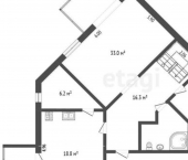 5-комн, 181кв м, этаж 4/4 ул Киевская, 179