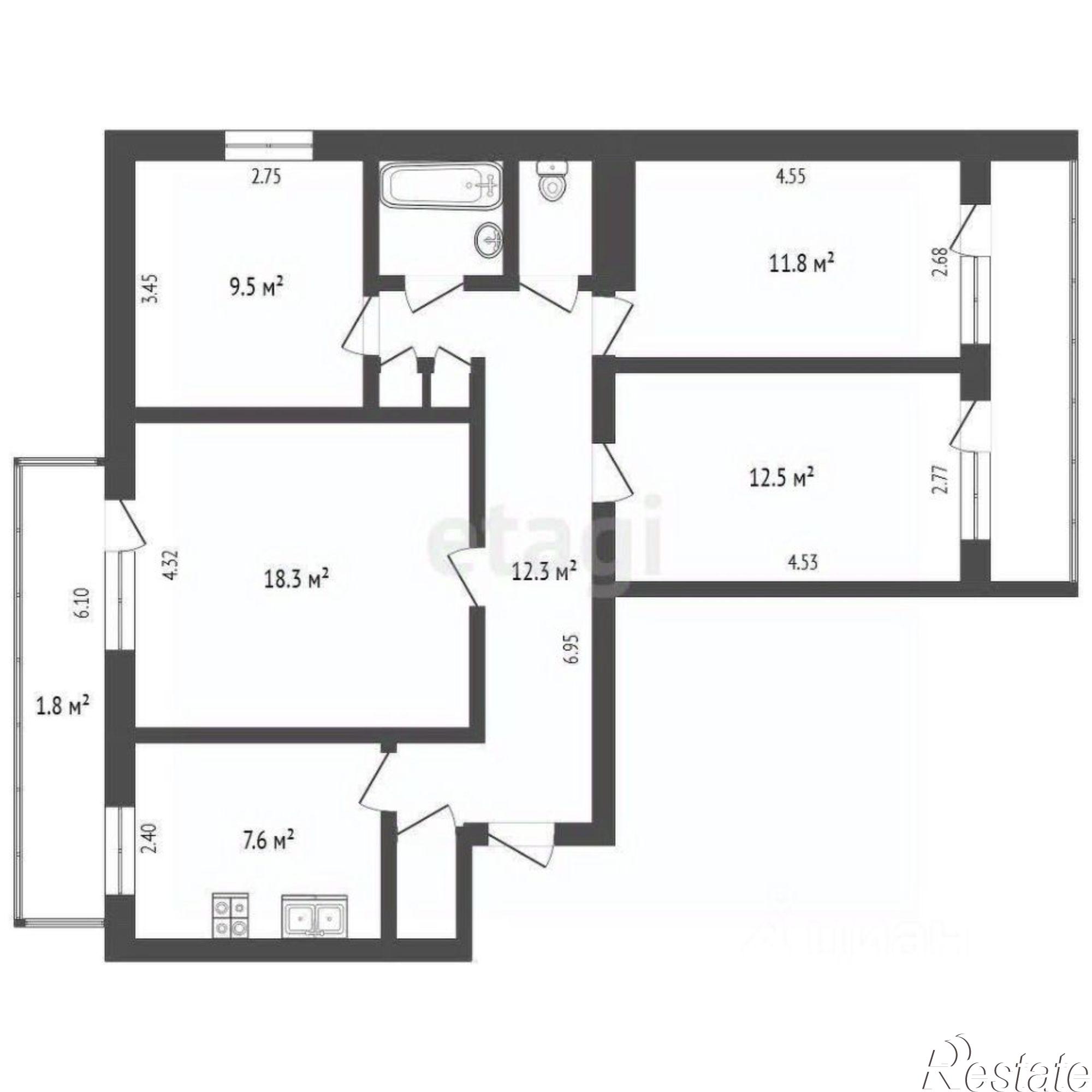 Купить квартиру за 12 500 000 рублей на ул им. Матэ Залки, 13