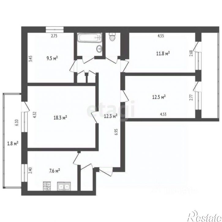 4-комн квартира ул им. Матэ Залки, 13,  д. 13