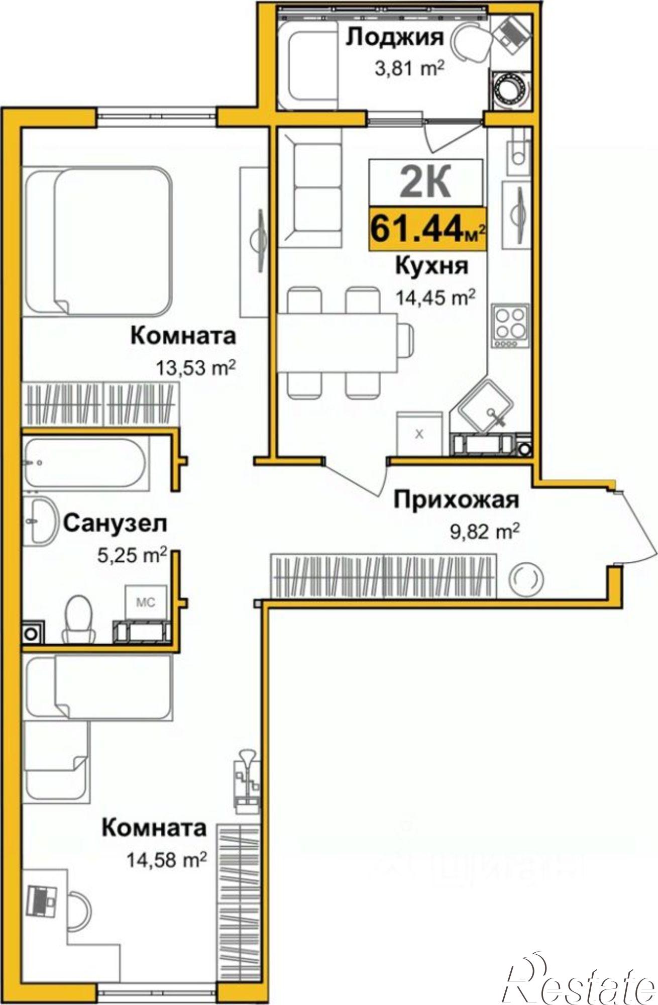 Купить квартиру за 11 665 000 рублей на улица Батурина, 147