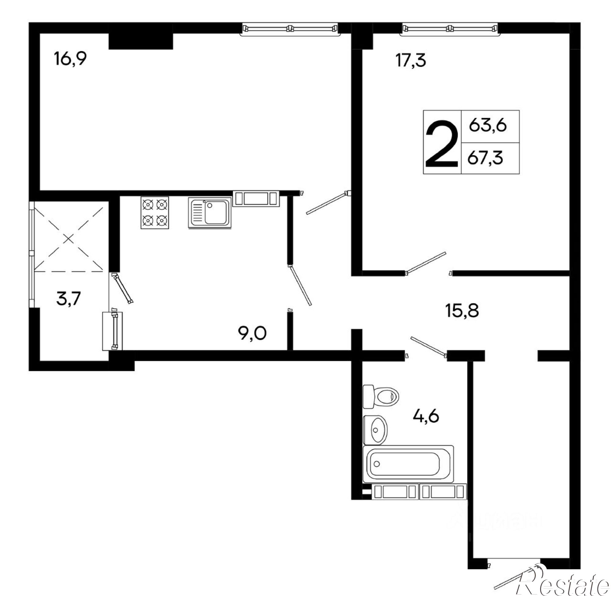 Купить квартиру за 10 694 000 рублей на ул Балаклавская, 10