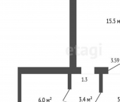 1-комн, 31кв м, этаж 1/2 улица Ленина, 17