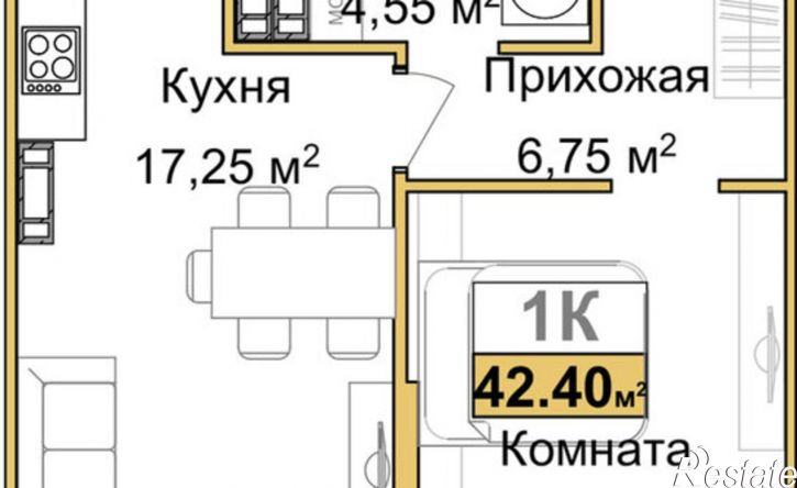 1-комн квартира в новом доме ул Козлова, 121,  д. 121