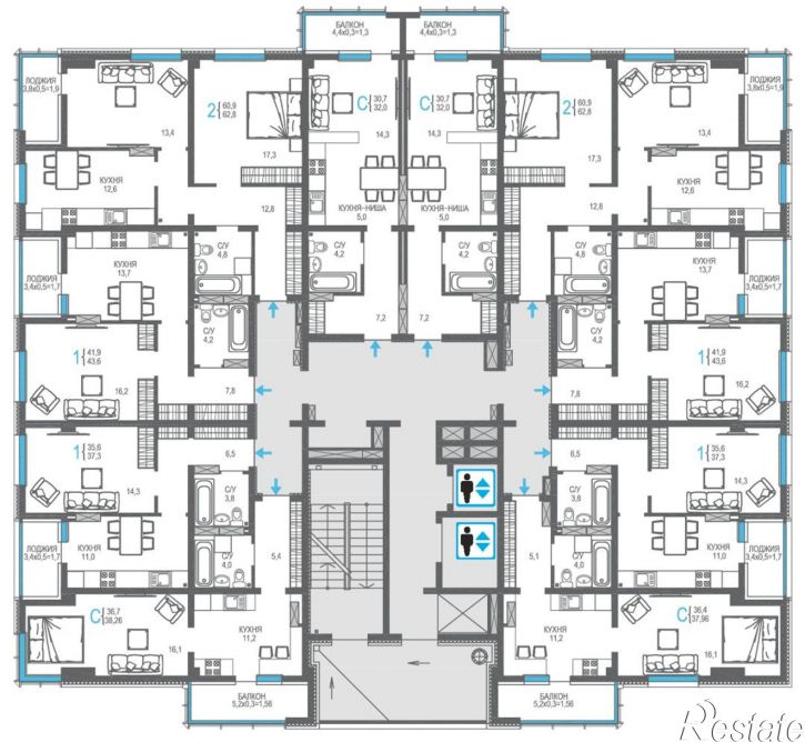 2-комн квартира в новом доме ул Трубаченко, 21,  д. 21