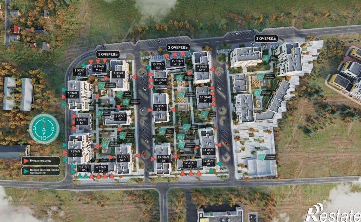 3-комн квартира в новом доме Киевский район