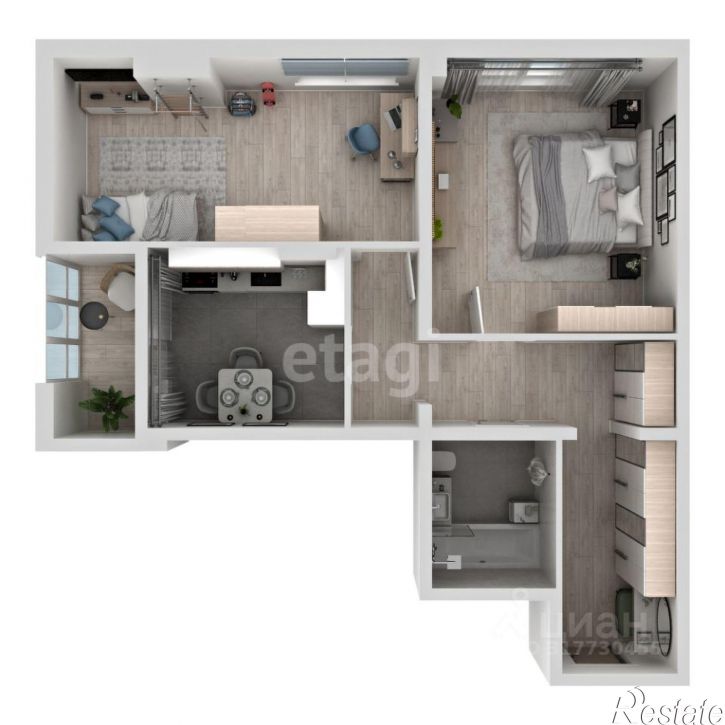 2-комн квартира в новом доме улица Трубаченко, 21,  д. 21