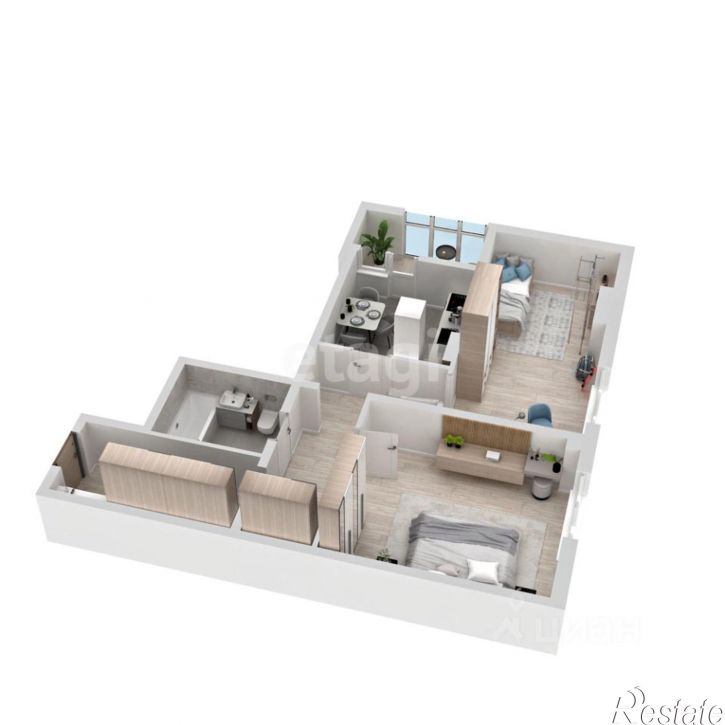 2-комн квартира в новом доме улица Трубаченко, 21,  д. 21