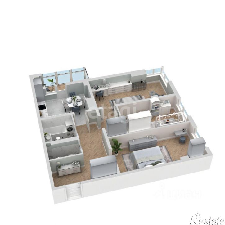 3-комн квартира в новом доме ул Севастопольская, 41,  д. 41