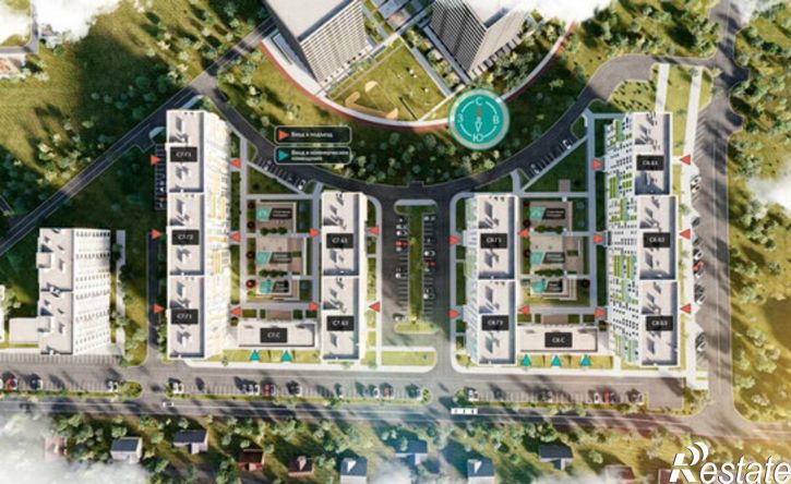 1-комн квартира в новом доме улица Никанорова, 1