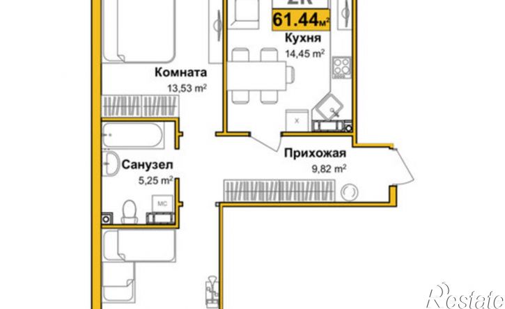 2-комн квартира в новом доме ул Козлова, 182/3,  д. 182/3