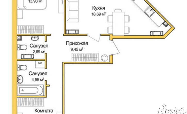 2-комн квартира в новом доме ул Козлова, 182/3,  д. 182/3