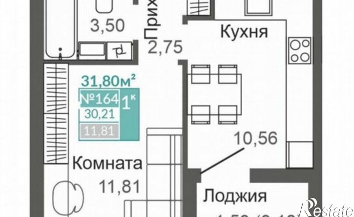1-комн квартира улица Никанорова, 3,  д. 3
