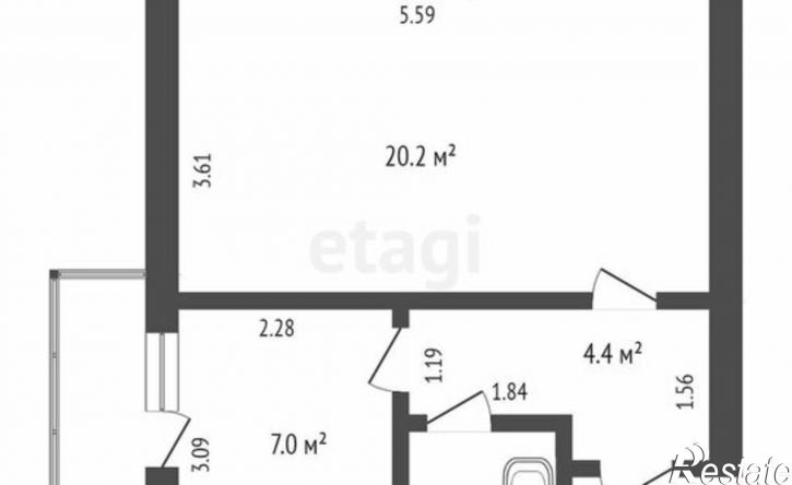 1-комн квартира улица Туристов, 2,  д. 2