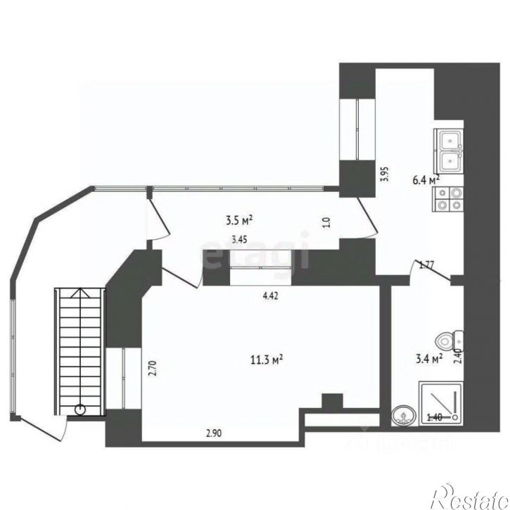 2-комн квартира пр-кт Кирова, 34А,  д. 34А