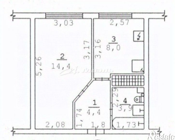 1-комн квартира улица Гагарина, 22,  д. 22