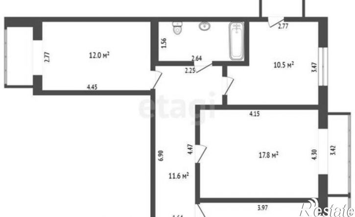 3-комн квартира ул им. Матэ Залки, 21а,  д. 21а