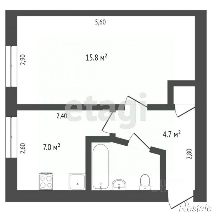 1-комн квартира ул Никанорова, 9,  д. 9