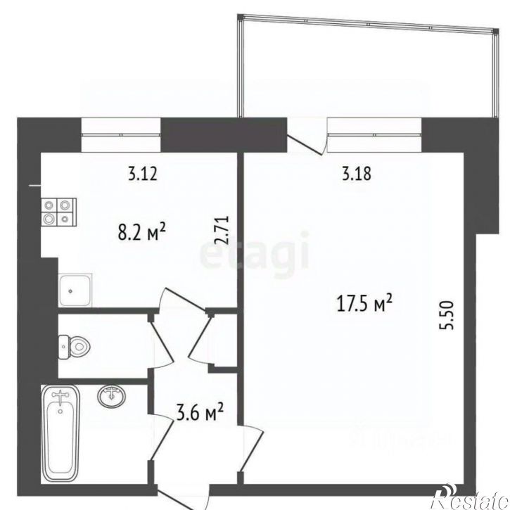 1-комн квартира улица Маршала Жукова, 15,  д. 15