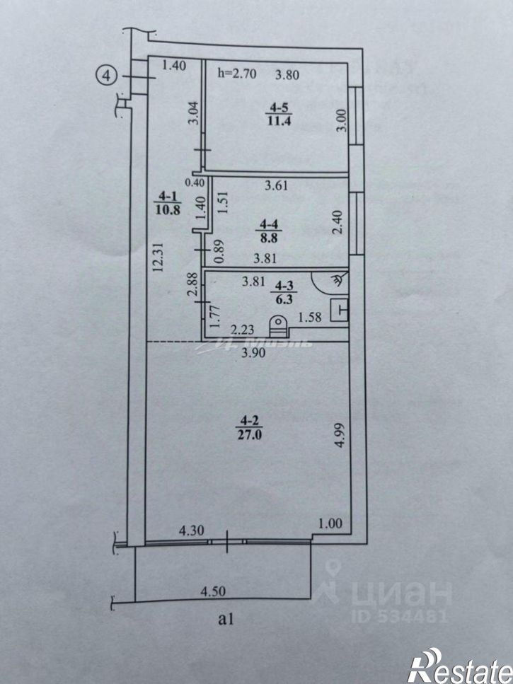 2-комн квартира улица Поповкина, 8А,  д. 8А