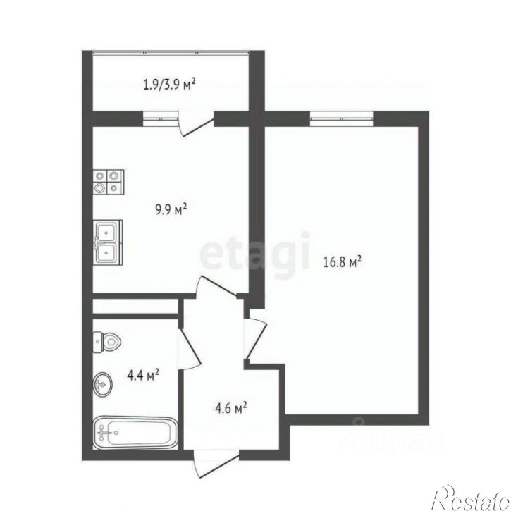 1-комн квартира в новом доме Мраморный пер, 38,  д. 38