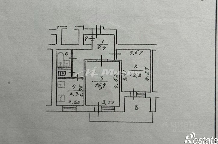 2-комн квартира ул Первомайская, 1Б,  д. 1Б