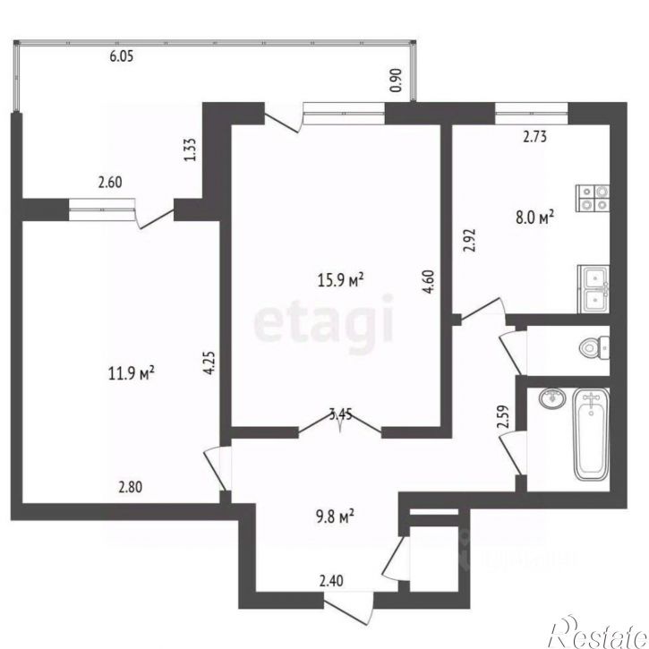 2-комн квартира ул Обская, 29,  д. 29