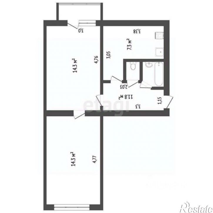 2-комн квартира улица Шполянской, 11,  д. 11
