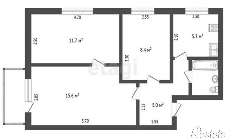 3-комн квартира ул Киевская, 108,  д. 108