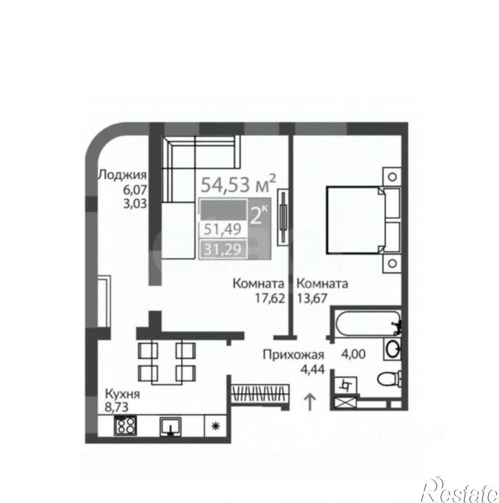 2-комн квартира Проспект Александра Суворова, 101,  д. 101