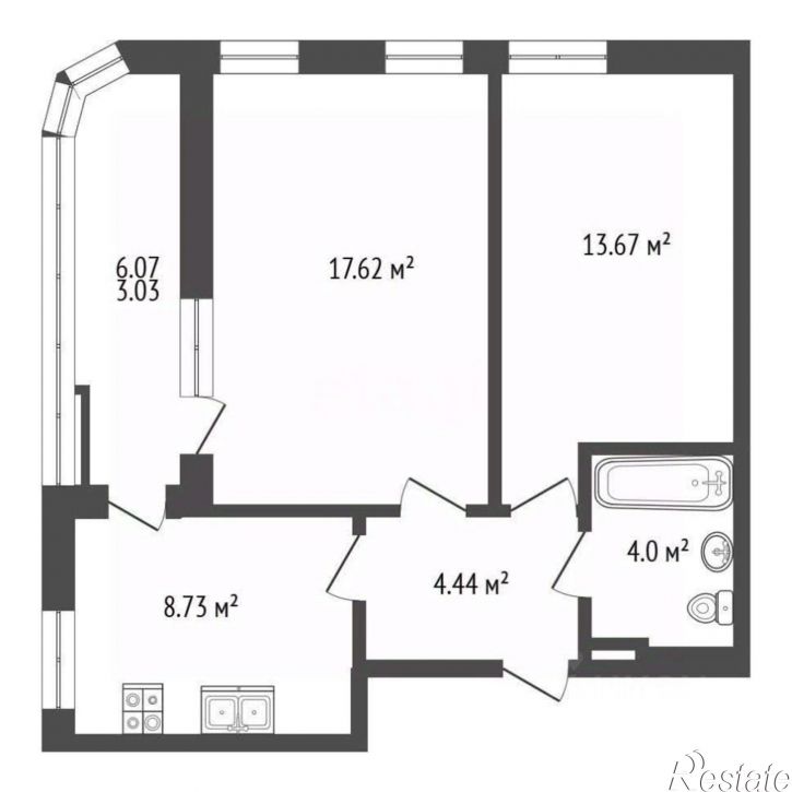 2-комн квартира Проспект Александра Суворова, 101,  д. 101