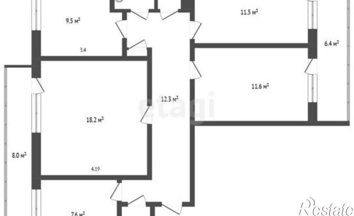 4-комн квартира улица Мате Залки, 21А,  д. 21А