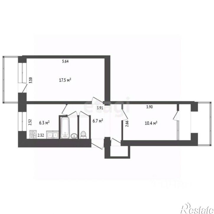 2-комн квартира Аральская улица, 67,  д. 67