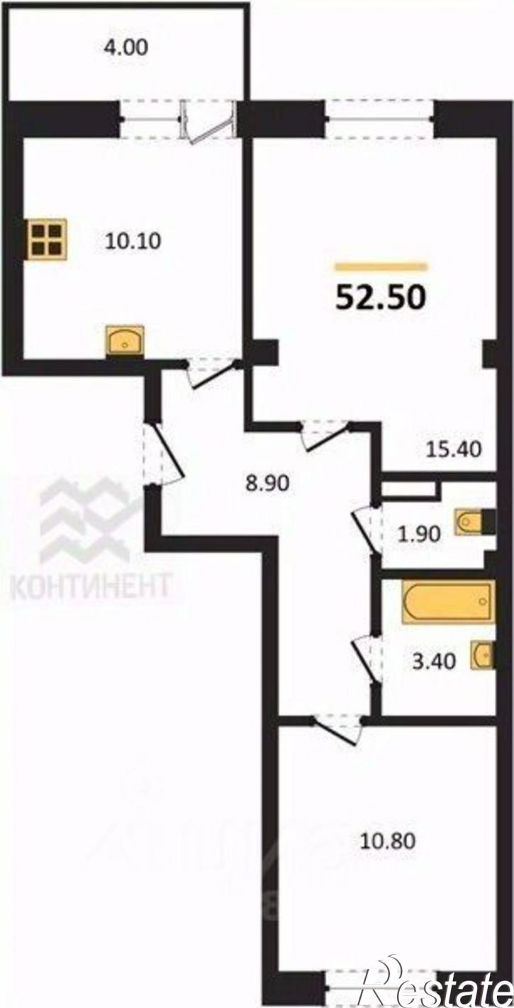 2-комн квартира в новом доме ул 51-й Армии, 126,  д. 126
