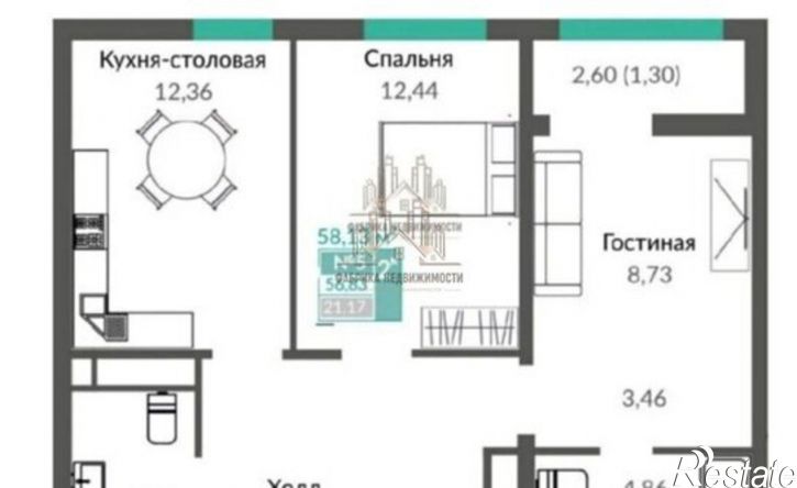 2-комн квартира Проспект Александра Суворова, 101,  д. 101