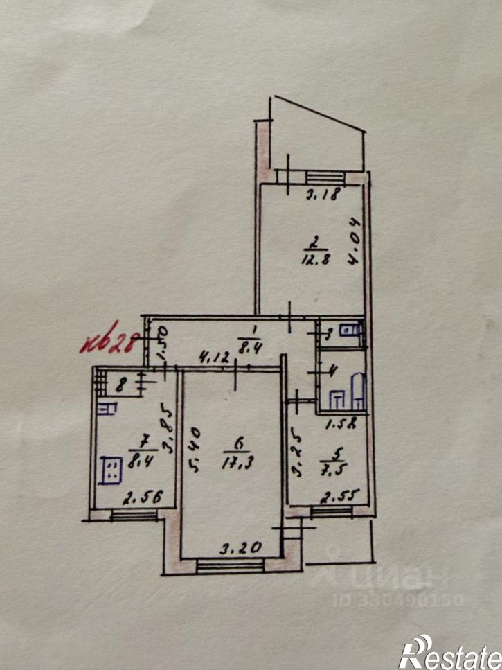 3-комн квартира пр-кт Победы, 214,  д. 214