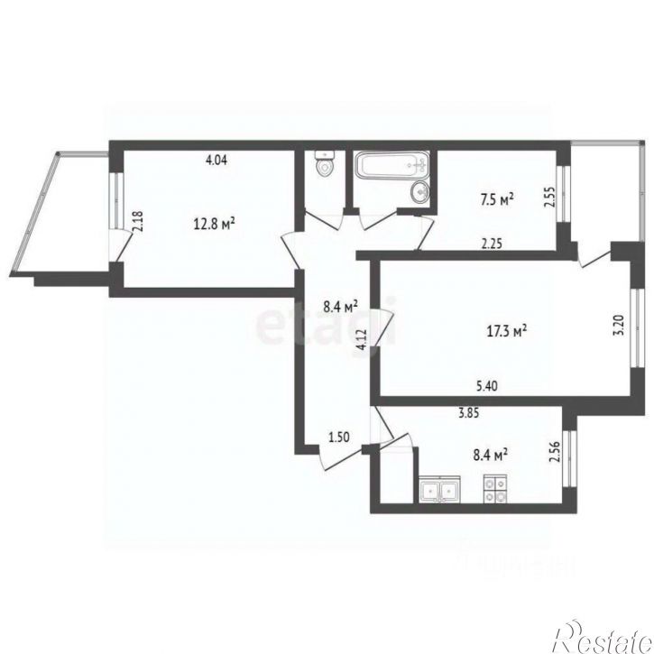 3-комн квартира пр-кт Победы, 336,  д. 336