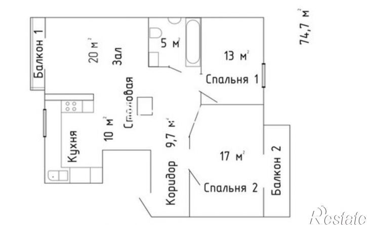 2-комн квартира улица Трубаченко, 5,  д. 5