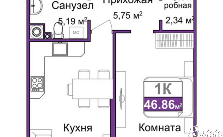 1-комн квартира в новом доме ул Козлова, 121,  д. 121