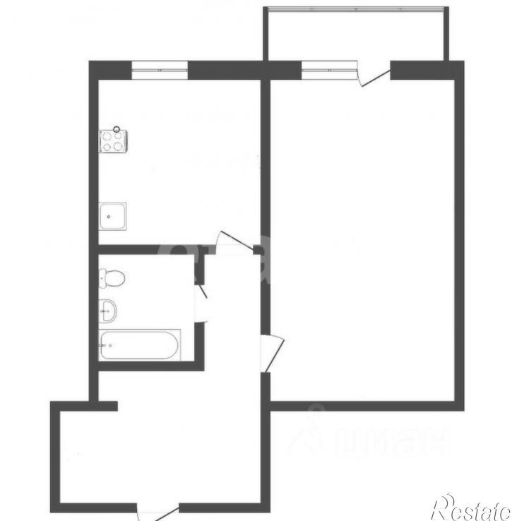 1-комн квартира улица Лексина, 12,  д. 12