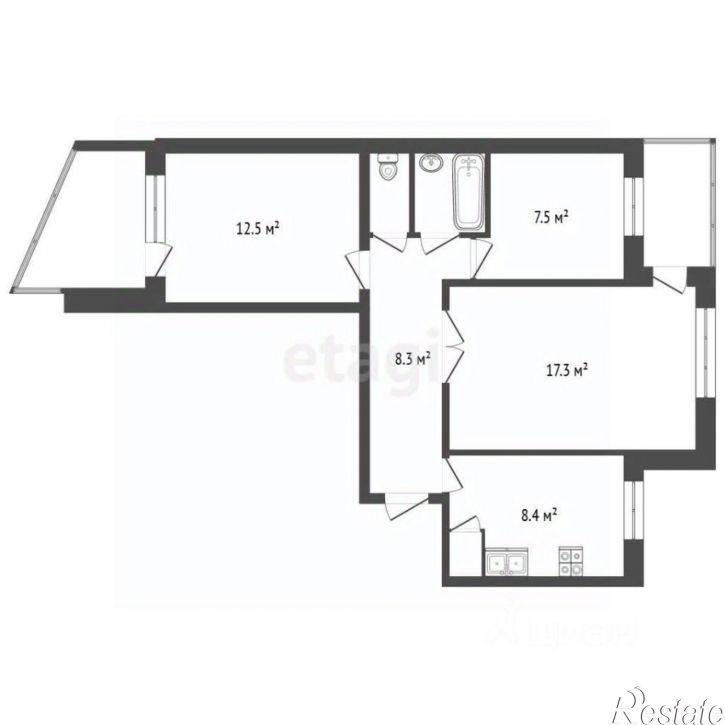 3-комн квартира ул Кечкеметская, 103А,  д. 103А